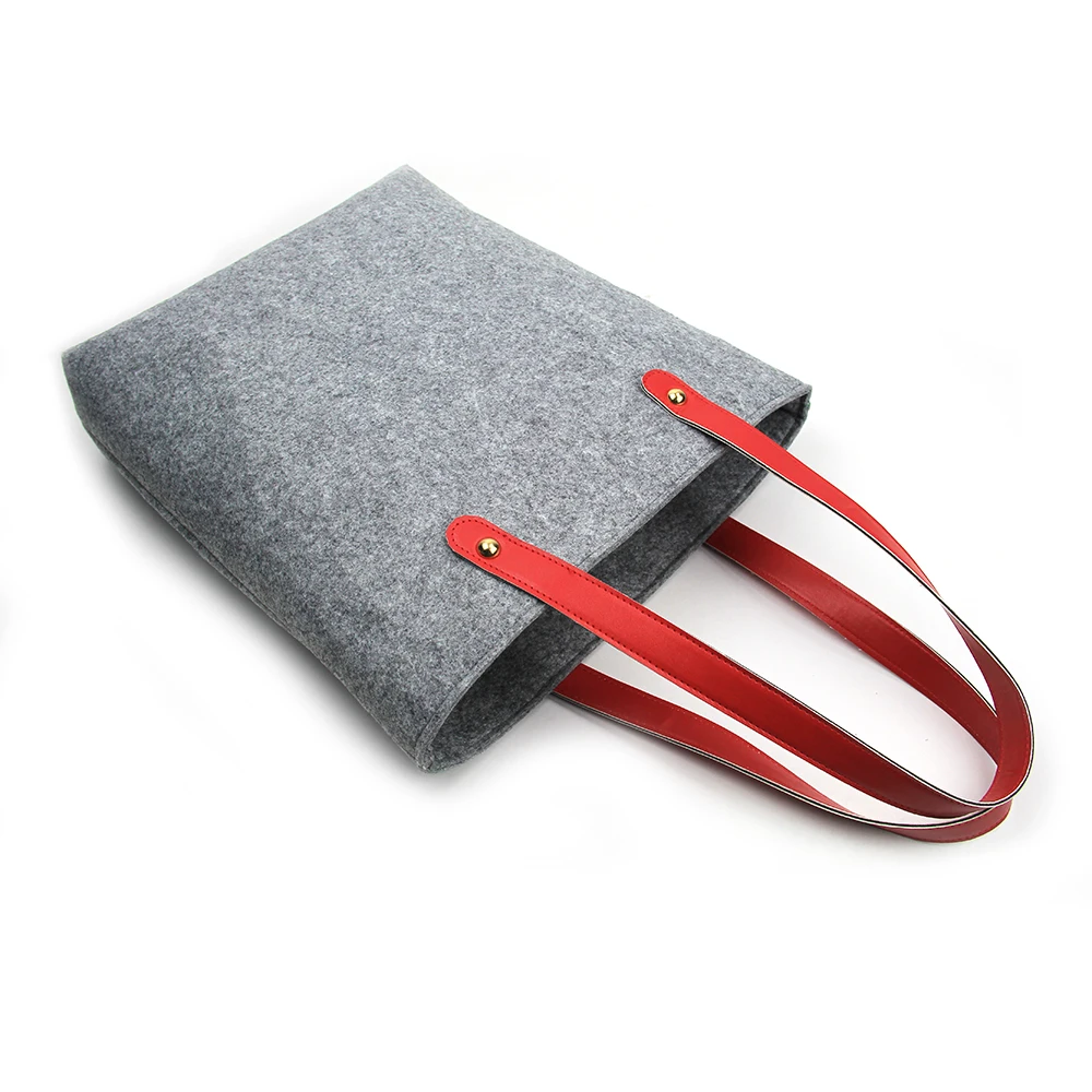 Двусторонние женские сумочки, фетровая Сумка-тоут, брендовые сумки, сумка через плечо с ручкой из ПУ