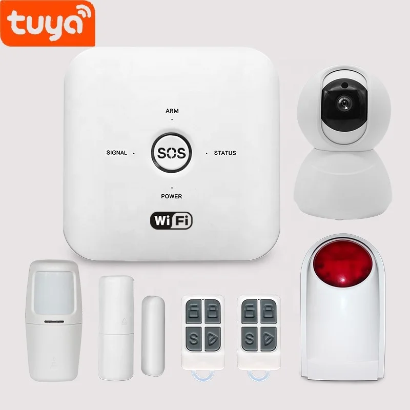 
Tuya Smart WiFi GSM Alarm System With Linkage Smart Home Devices For IOS And Android Operate Easily  (62110080605)