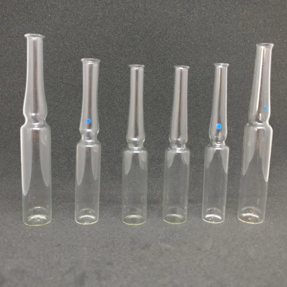 GMP and ISO certificate USP type1 OPC with blue point 1ml glass ampoule for injection