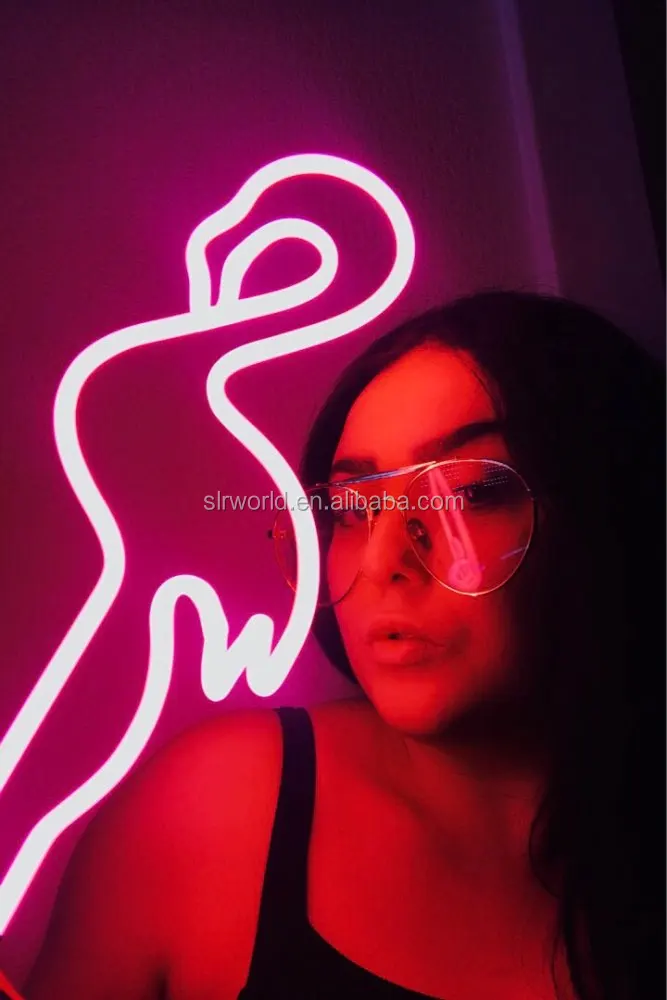 OMG! Так мило неоновая вывеска Фламинго неоновые скульптуры для рождества света