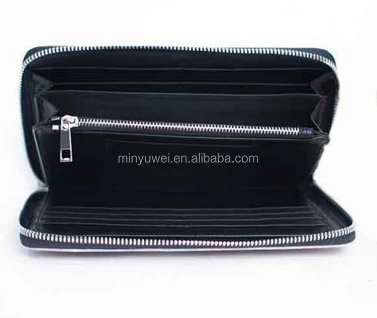 Custom women Digital printing high quality leather ladies zipper wallet for women