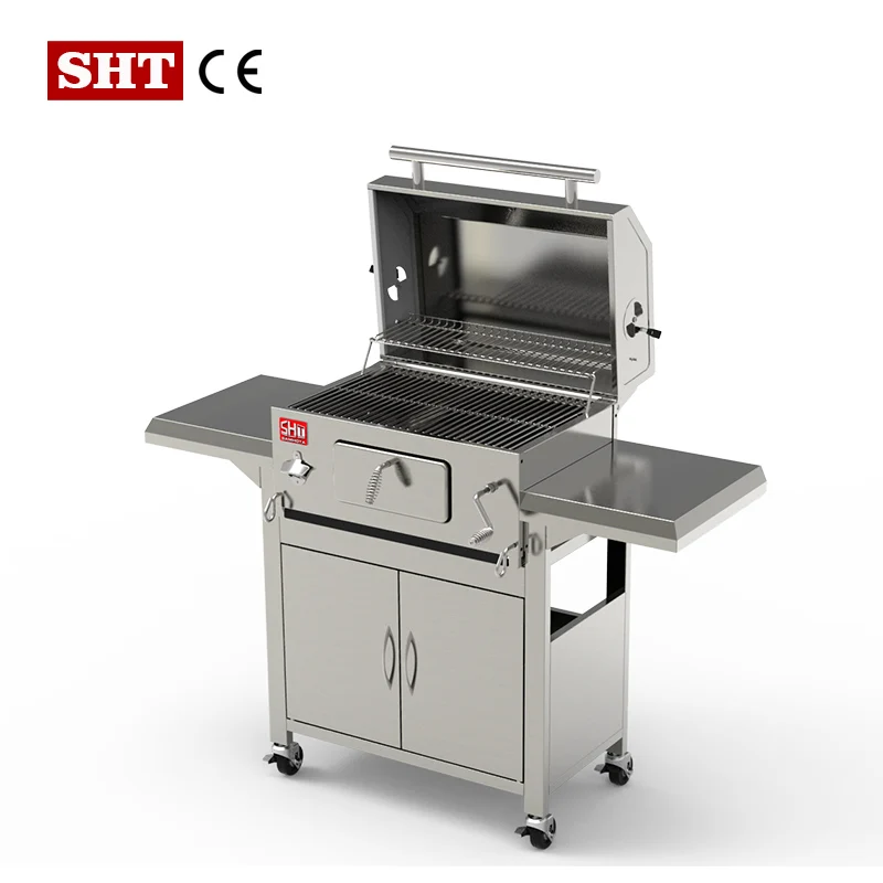 Outdoor Kitchen Barbecue Stainless Steel Grill Charcoal BBQ Grill for Garden
