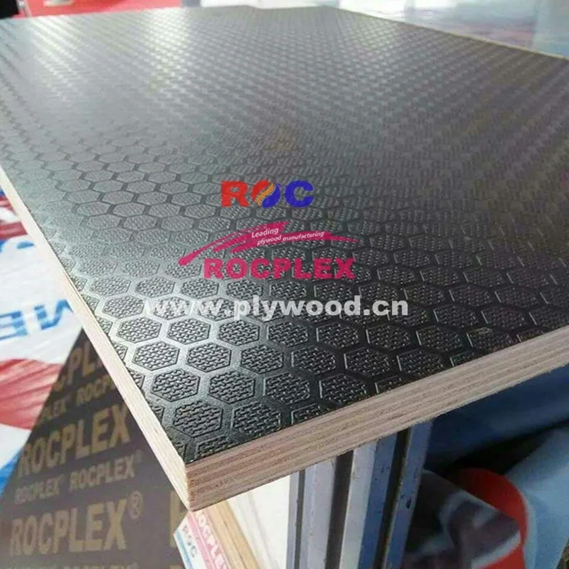 bus flooring anti-slip grey film coated plywood 12mm thickness