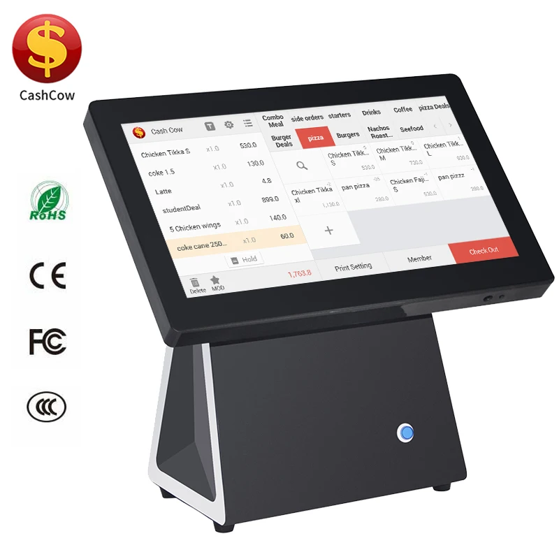 Hot selling pos device with billing software for restaurant and retail