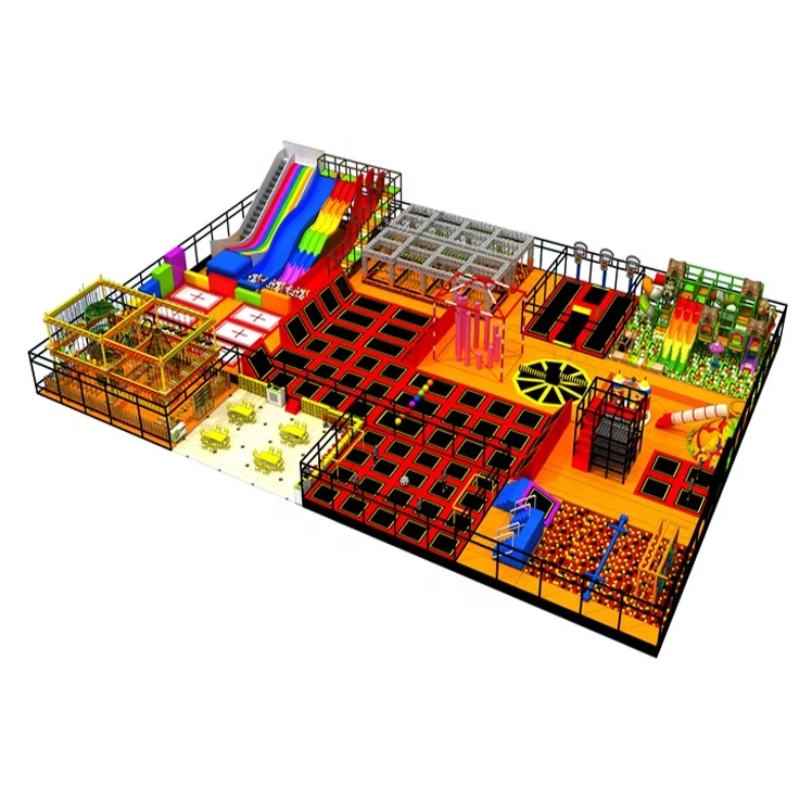 
Professional Business Plan Used Small Children Foam Blocks ninja warrior Jump Equipment Kids Indoor Trampoline Park For Sale 