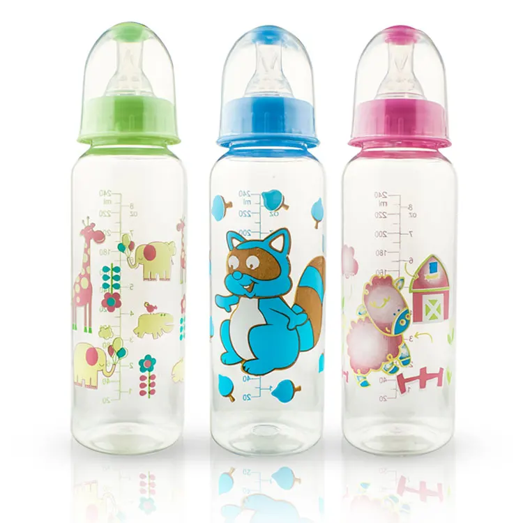 ALG bpa free PP/PC baby bottle feeder set 3pcs 240ml anti colic baby feeding bottle