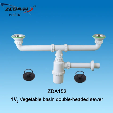 double head basin drainer/sinl drainer/double siphon