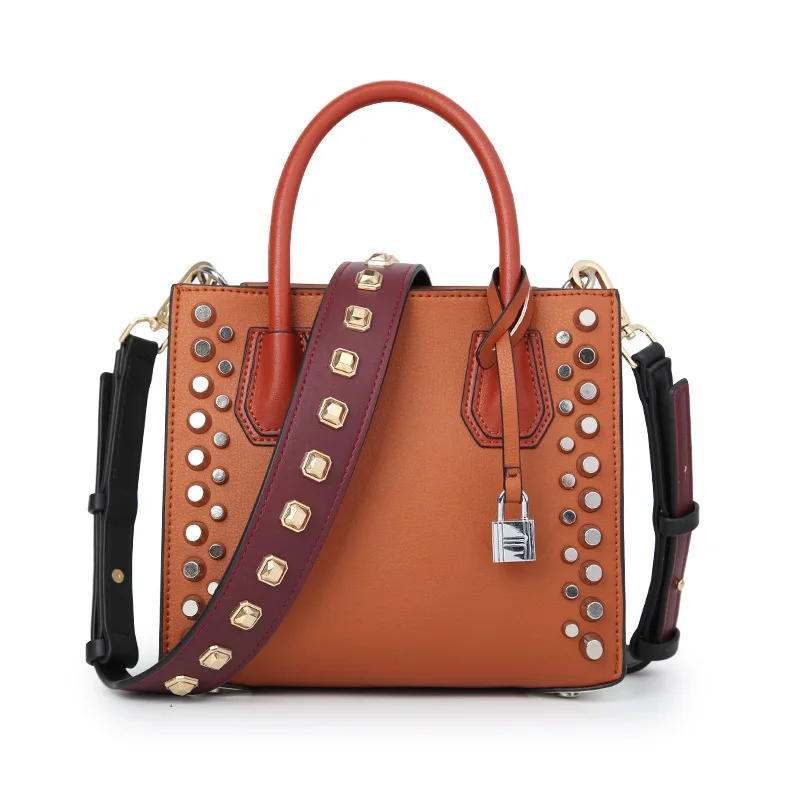 2020 new fashion rivet pu bag strap adjustable shoulder bag strap
