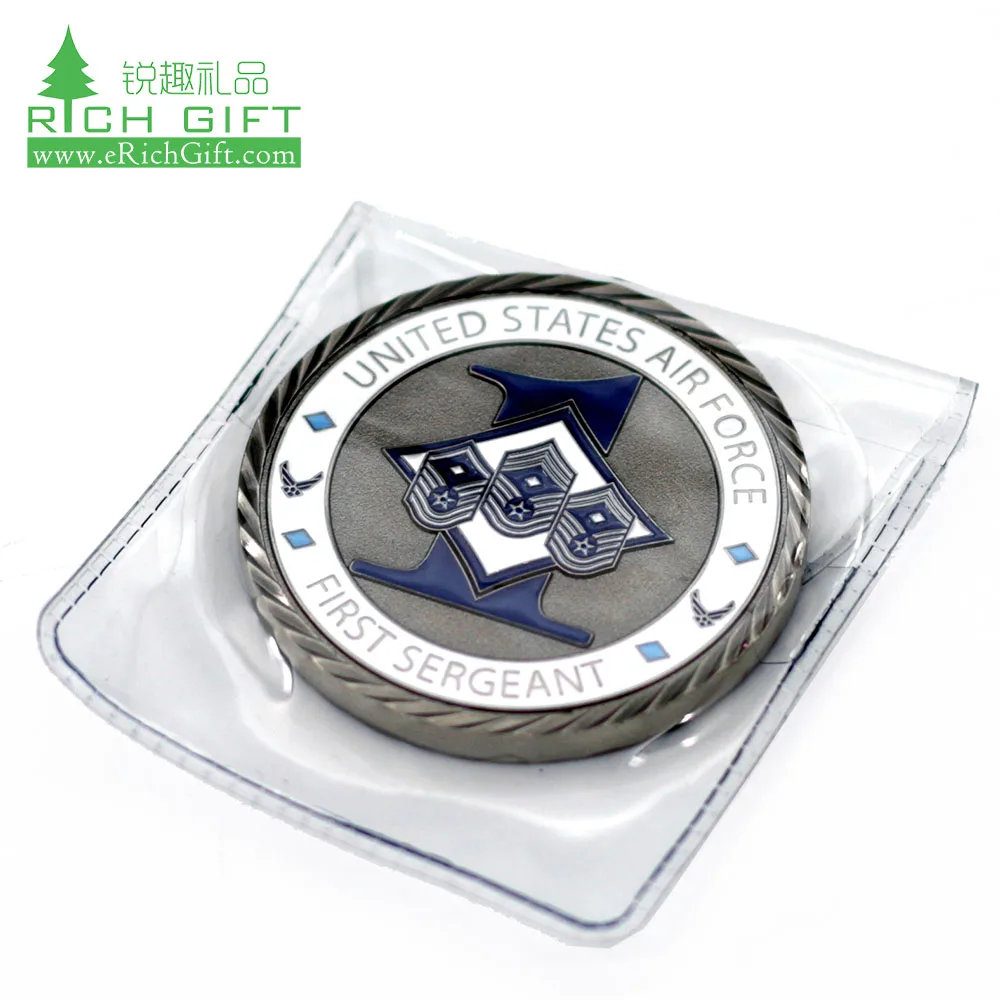 Factory price cheap custom metal printed soft enamel stamping coins commemorate souvenir coin with gift box