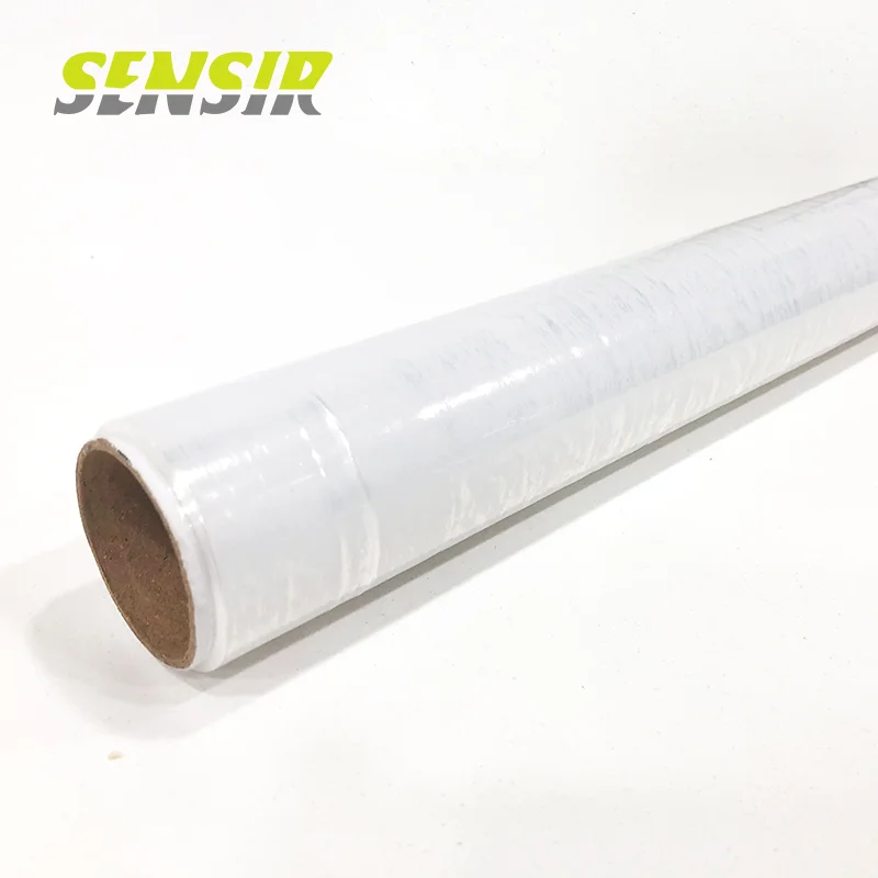 
30cm width*9mic 100% new material PE cling film for food packing with cutter knife wrap 