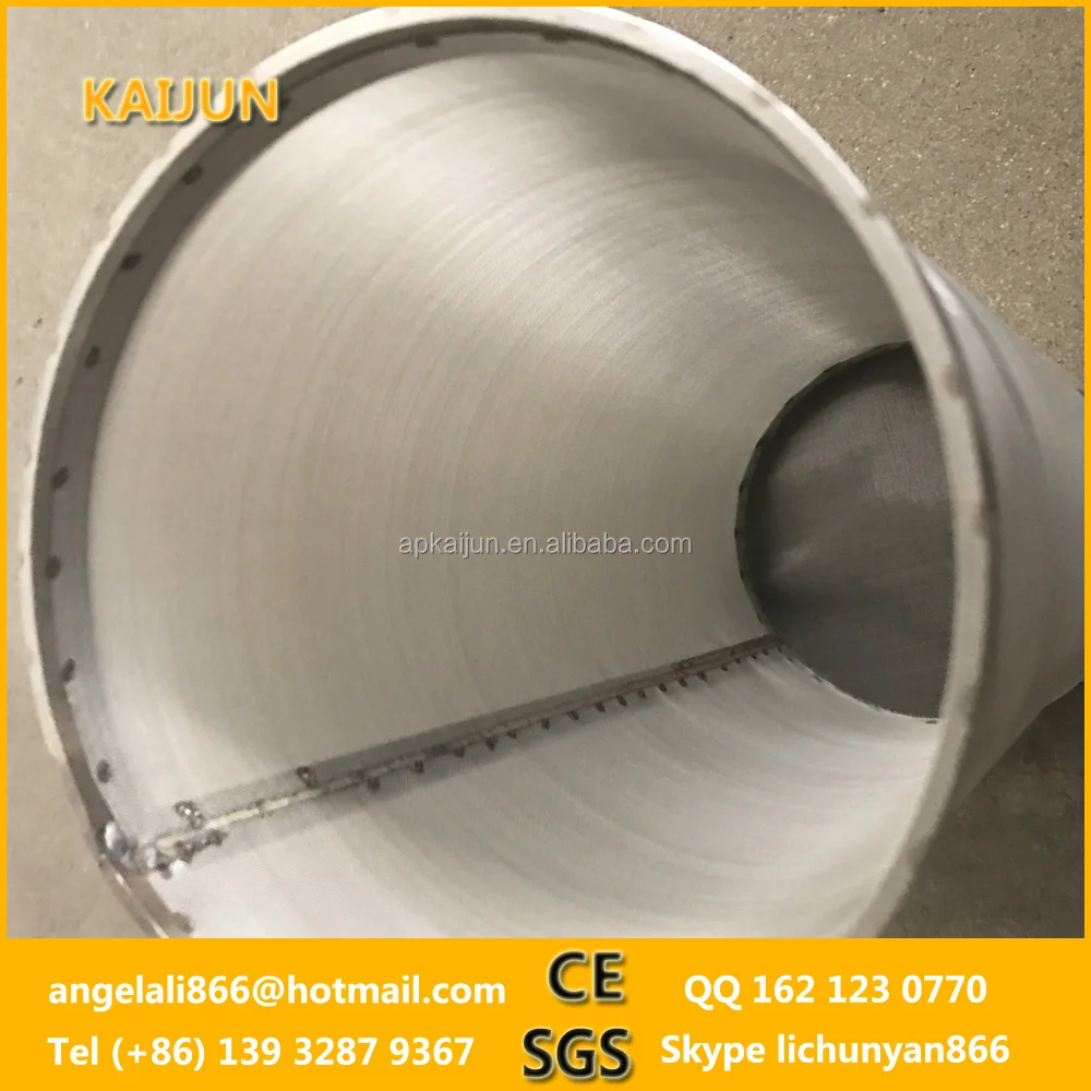 
100 mesh weave stainless steel wire mesh cylinder coffee filter cartridge 