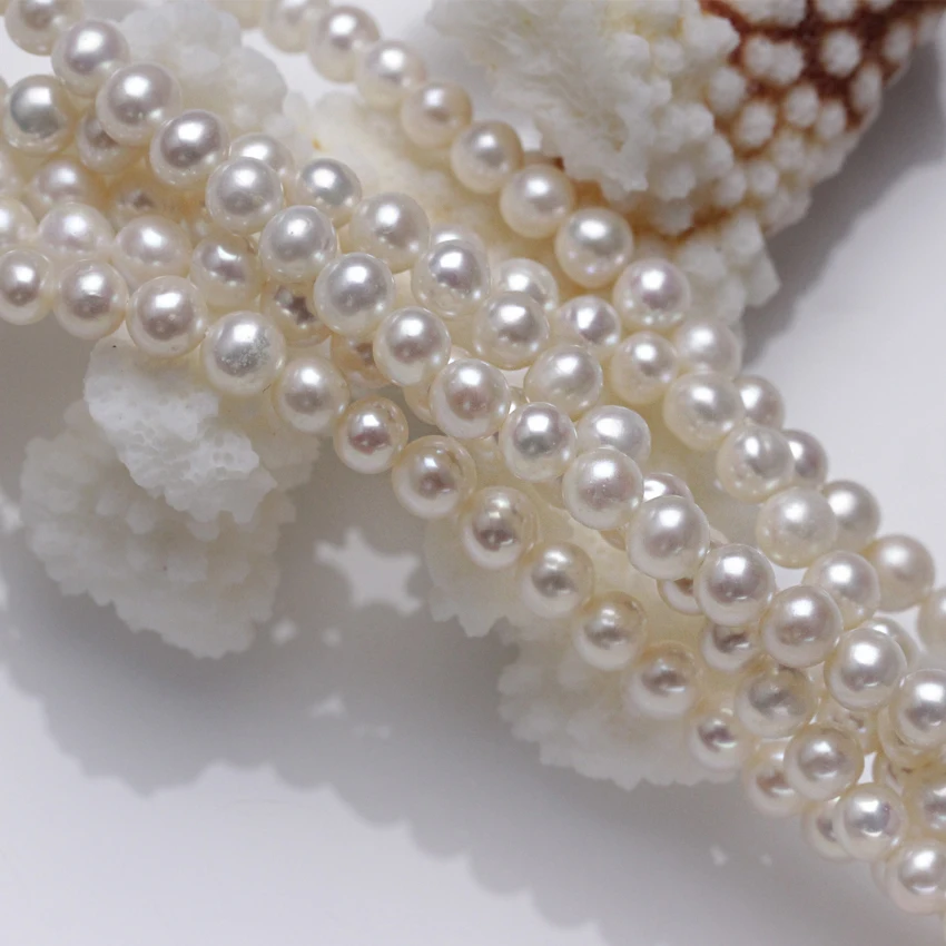 6-6.5mm off round white color real china freshwater pearl