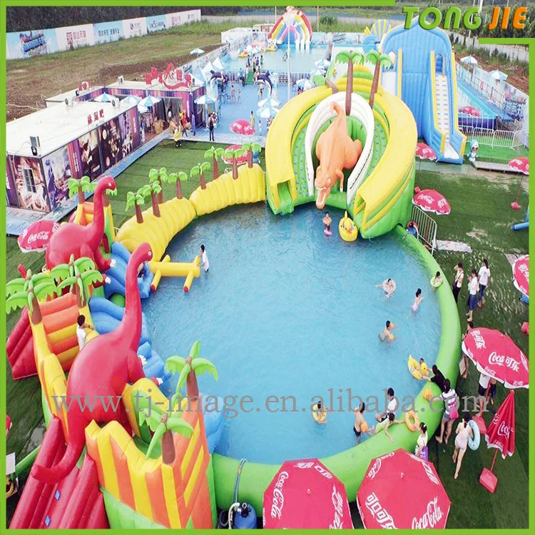 Большой бассейн мультяшный надувной аквапарк развлечений детского Мира