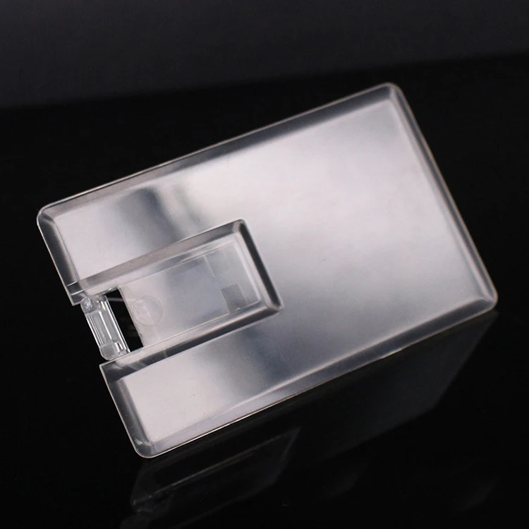 Low Price Customized Ultra Slim Transparent Business Card USB 3.0 flash drive, crystal business card flash memorias usb