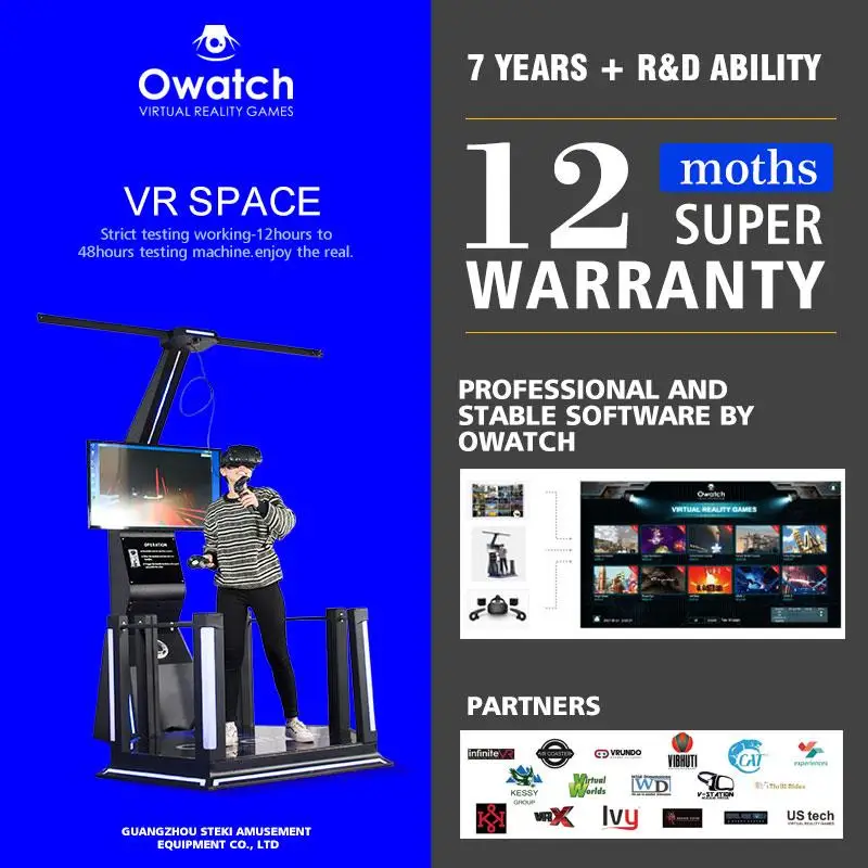 Owatch VR Space Virtual Reality Standing Simulator Games Platform with HTC Vive
