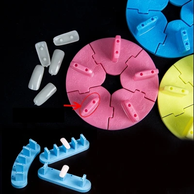 100 tips Natural Replaceable Nail Tips for Nail Art Uv gel polish Color Display Chart Practice Shelf Tips Holder