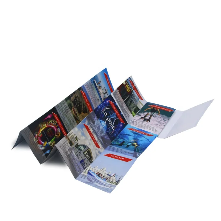 Wholesale custom vacation adventure attractions world map leaflet travel brochure