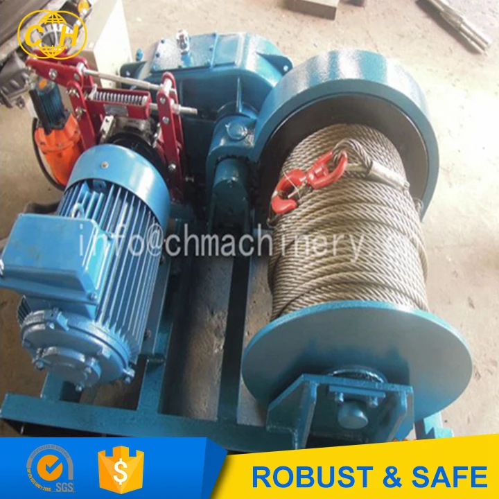 electric hoist winch for lifting and pulling in construction site