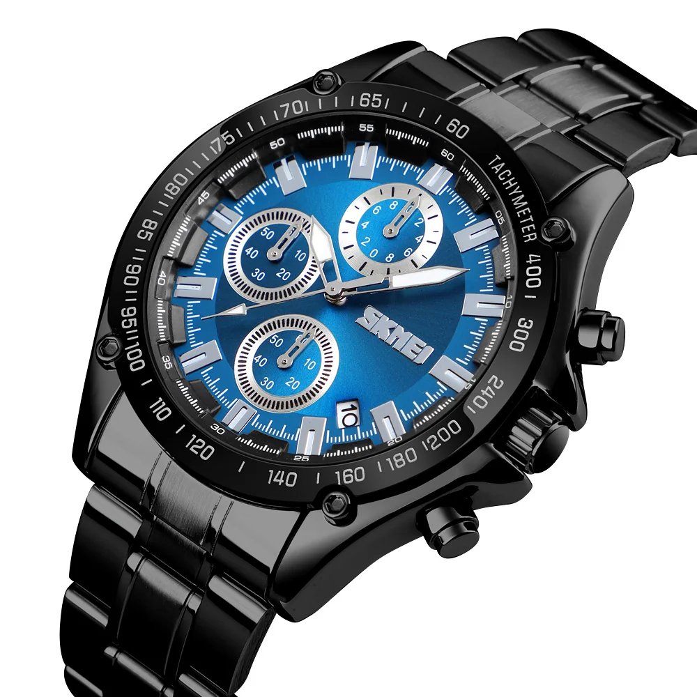 Модные Роскошные мужские часы reloj оптовая продажа наручные из нержавеющей стали SKMEI