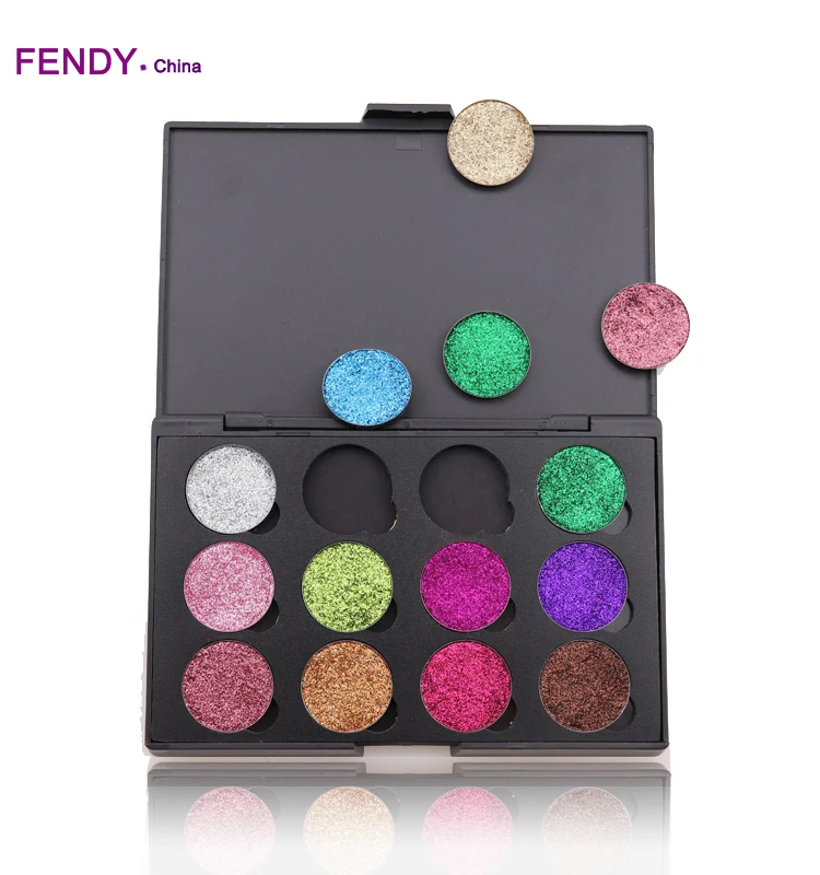 New product pressed glitter eyeshadow palette magnetic pressed glitter eyeshadow DIY private label palette