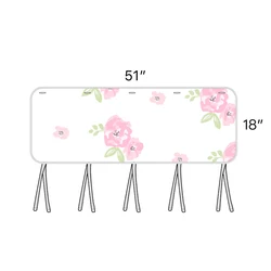 Flowers print polyester microfiber crib bumper cover breathable baby crib rail cover