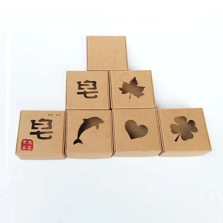 Custom logo small size hand made soap packaging paper box