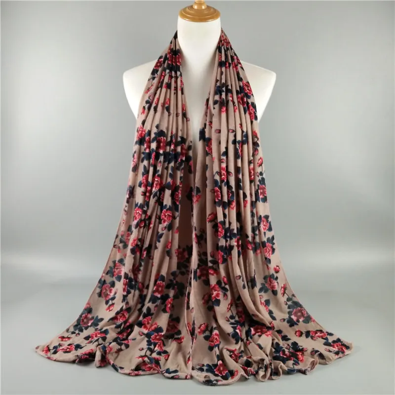 wholesale small order stock jersey print scarf women fashion muslim hijab