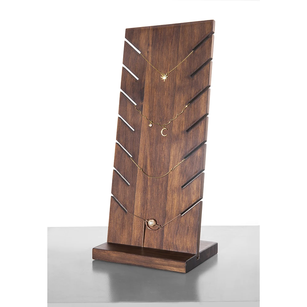 Jewelry display stand wooden necklace jewelry display stand imported walnut wood jewelry display