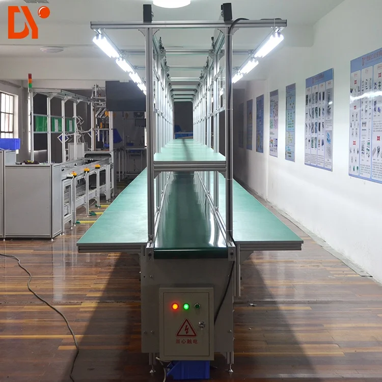DY1128 Double Face Belt Conveyor System ESD LCD TV bench assembly line for industrial production