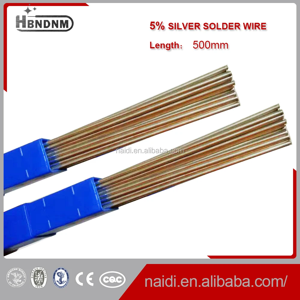high quality L205 3mm copper 5% silver filler brazing bcu89pag 5ag welding rod for Refrigeration