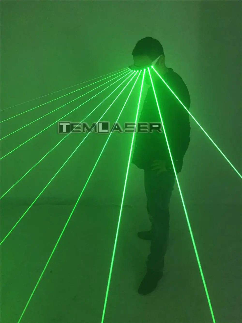 532nm Green Laser Glasses For Pub Club DJ Shows With 10Pcs Green Laser LED Stage Glasses