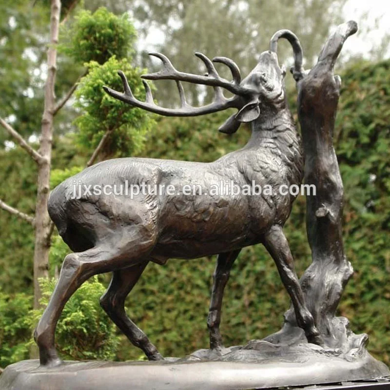 
Life Size Metal Brass Deer Statue 