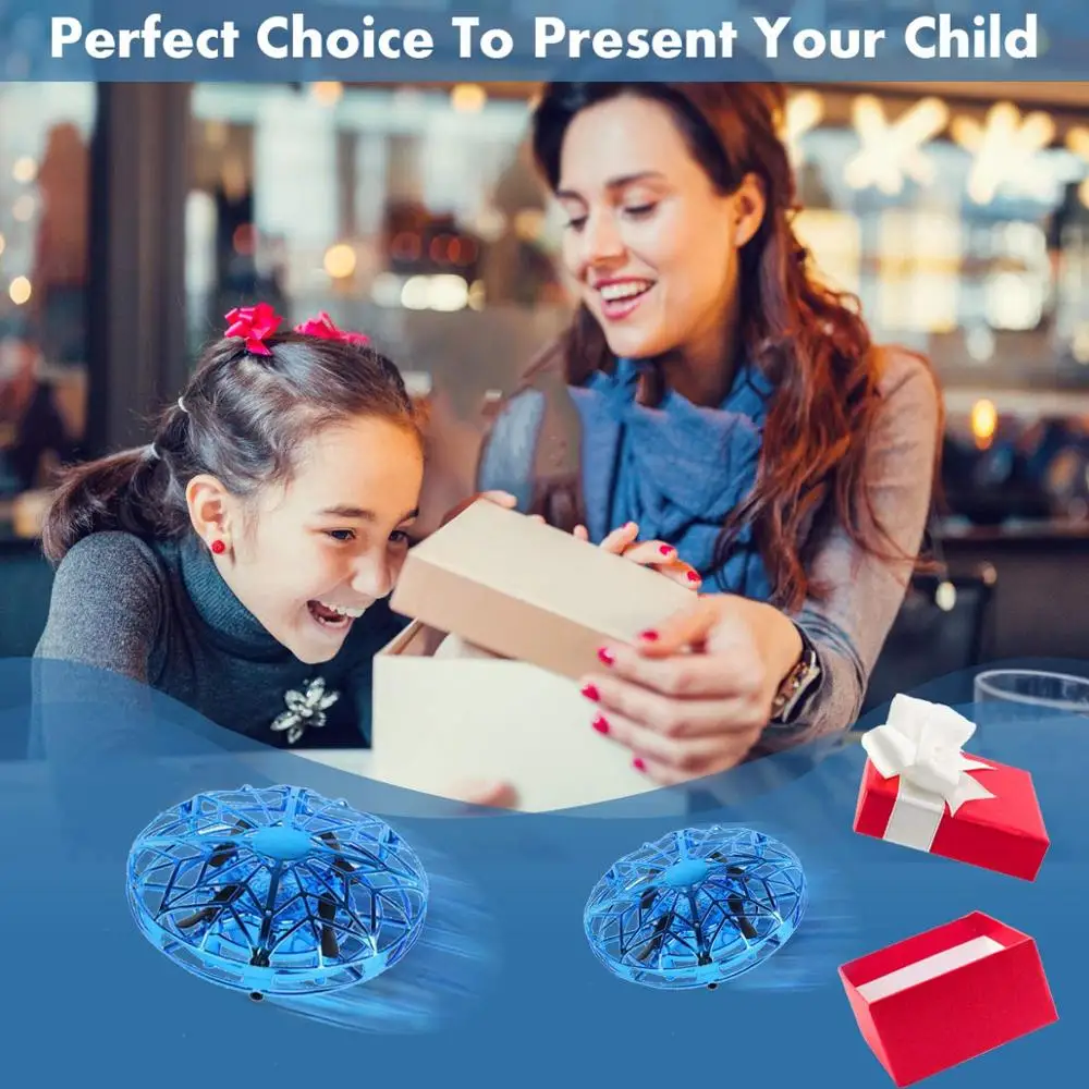 Kids Hand Operated Flying Ball Mini Helicopter for Kids and Adults Drone Toys with 360 Rotating