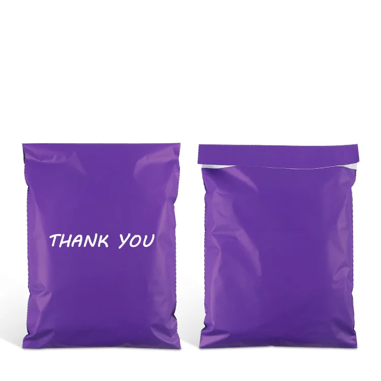 high quality custom printed thank you logo purple poly mailers shipping packaging bags for post envelopes