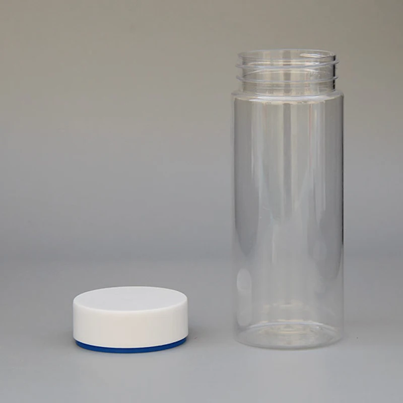 wide mouth cylindrical Transparent plastic container 300 ml pet bottle