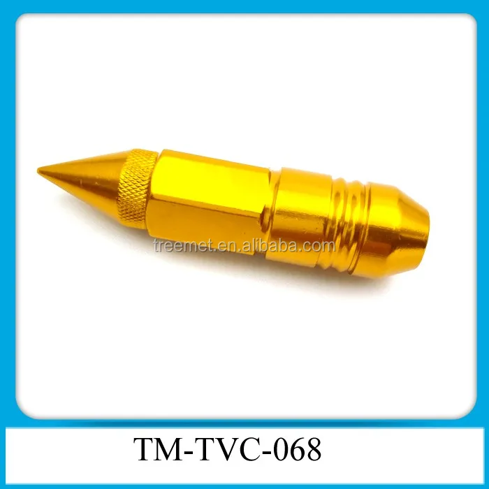 Tire Air Valve Stem Caps Silver Spiked Aluminum Car Truck Bike Wheel Rims