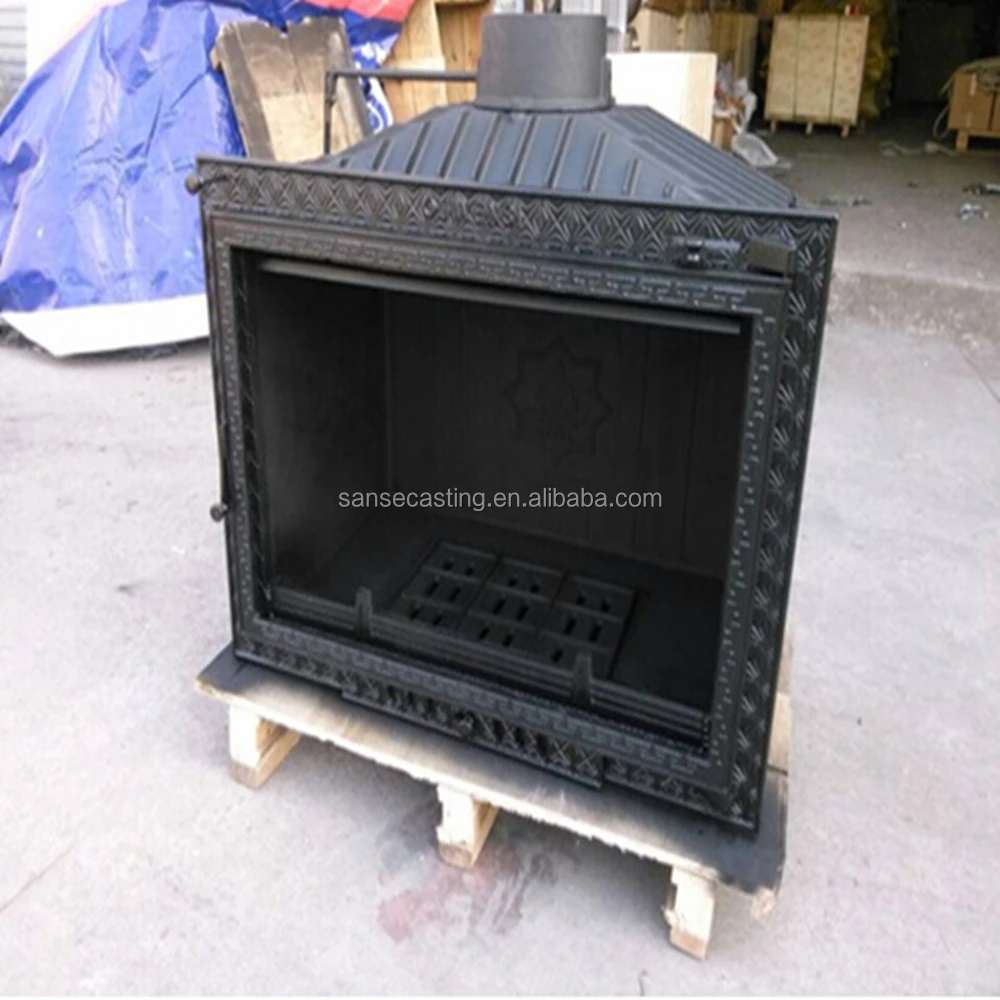 
cast iron material and wood burning fireplace type solid fuel fireplace BSC327 