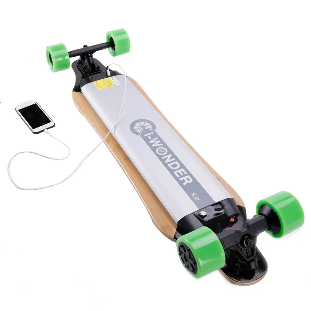 
SK-E2 I-Wonder Led light custom electric skateboard dual hub motors in-wheel electric longboard boosted board 