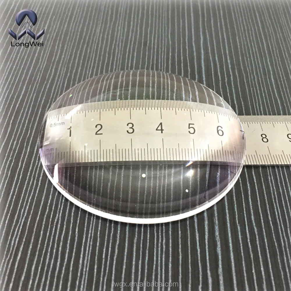 Clear round diameter 70mm optical glass plano convex lens