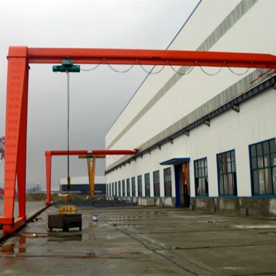 Single girder electric hoist semi half mobile gantry crane 5 ton best price