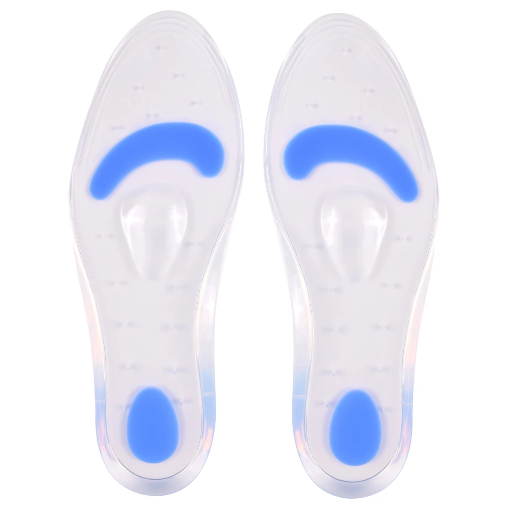 
ZRWD07 Wholesale Medical grade silicone pads Massaging Shoe Inserts Silicone Gel orthotic Insoles 