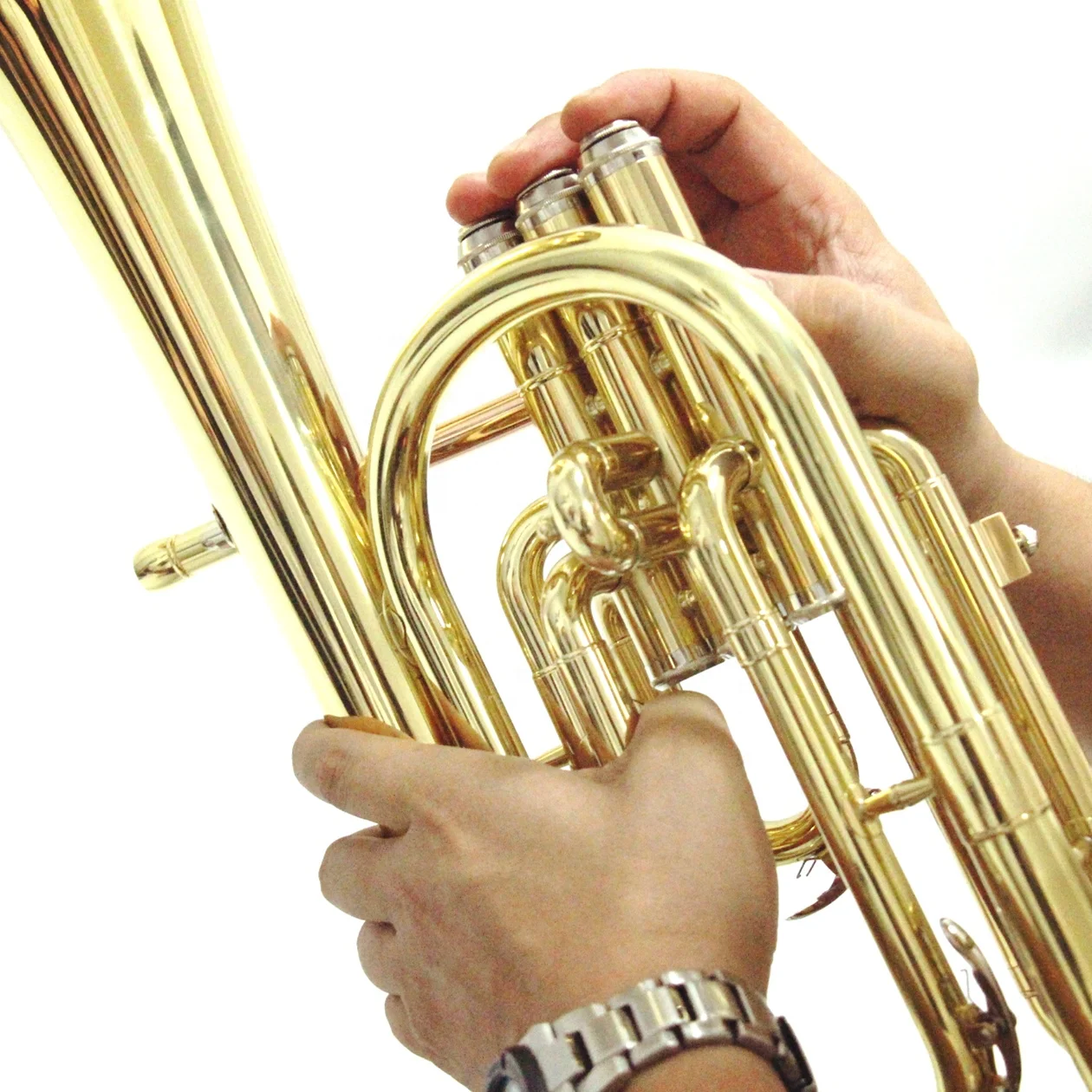  Сделано в Китае профессиональный оркестр высококачественный гудок из латуни колокольчик меди золотистый лакированный альт-гудок