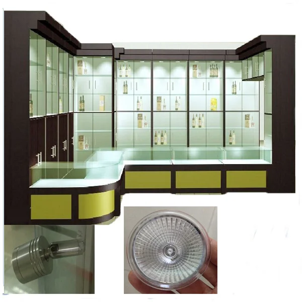 LIGHTING cosmetics shop interior design with cosmetics cabinet