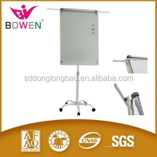 Стекло флип-чарт стоять стекла белая доска с роликом мольберт доска для офиса