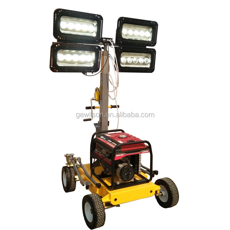 4x250w floodlight led mobile emergency lighting towers