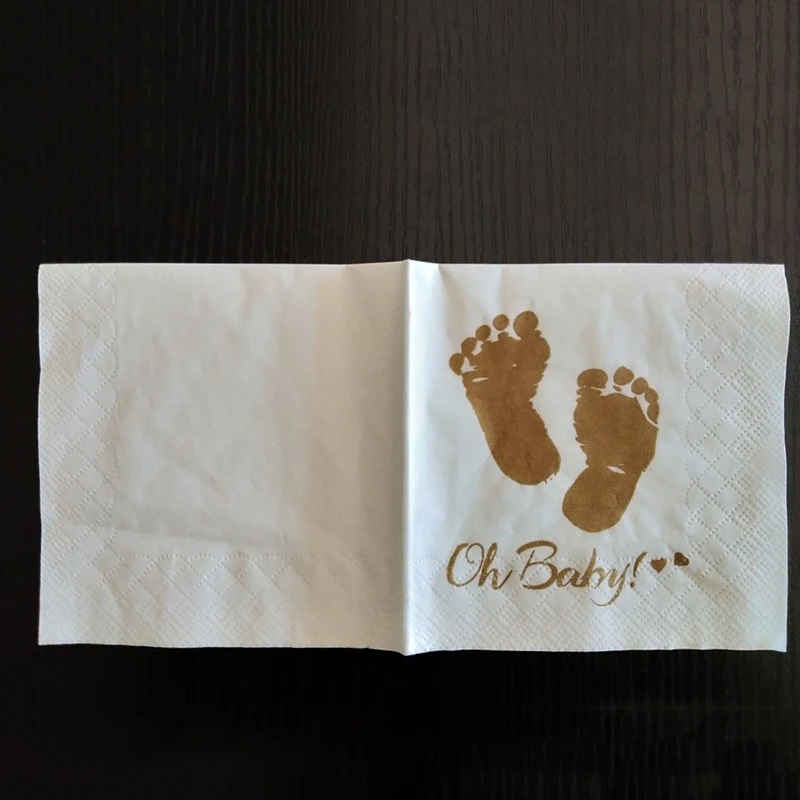 High Quality Printed 2 Ply 25 x 25 Dinner Napkin  For Hotel