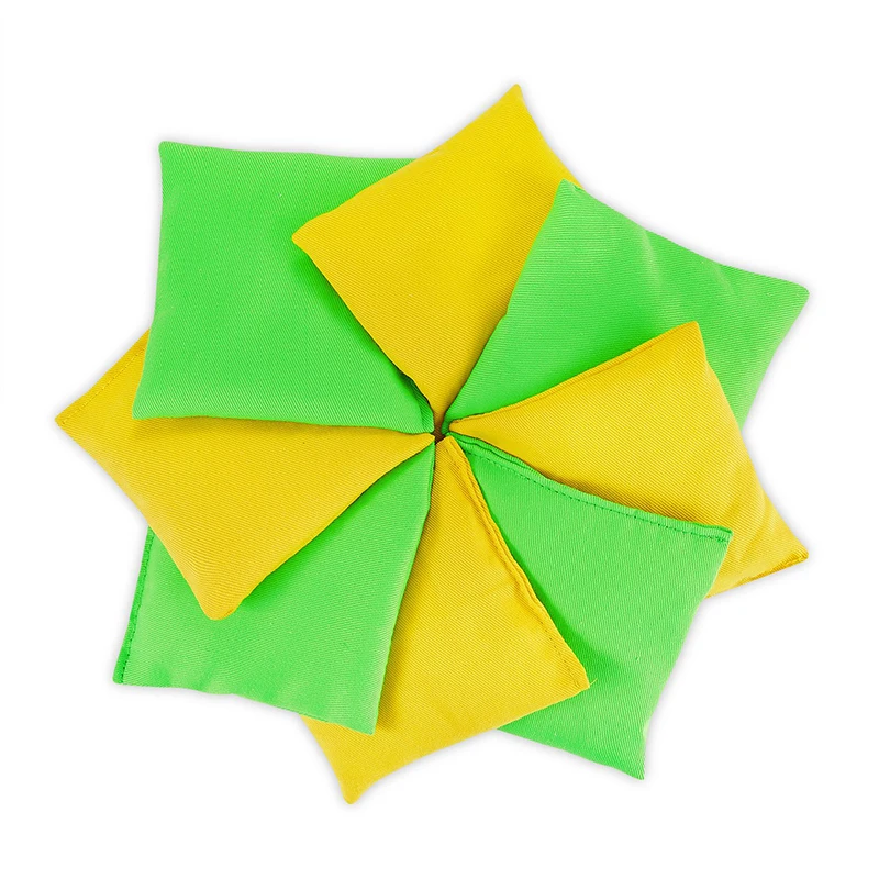 CHL Children 5inch Customized logo color small waterproof oxford nylon canvas corn hole toss bean bag with plastic beans