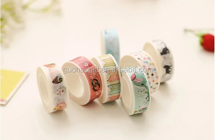 
custom colorful assorted design washi tape for decoration and gift box 