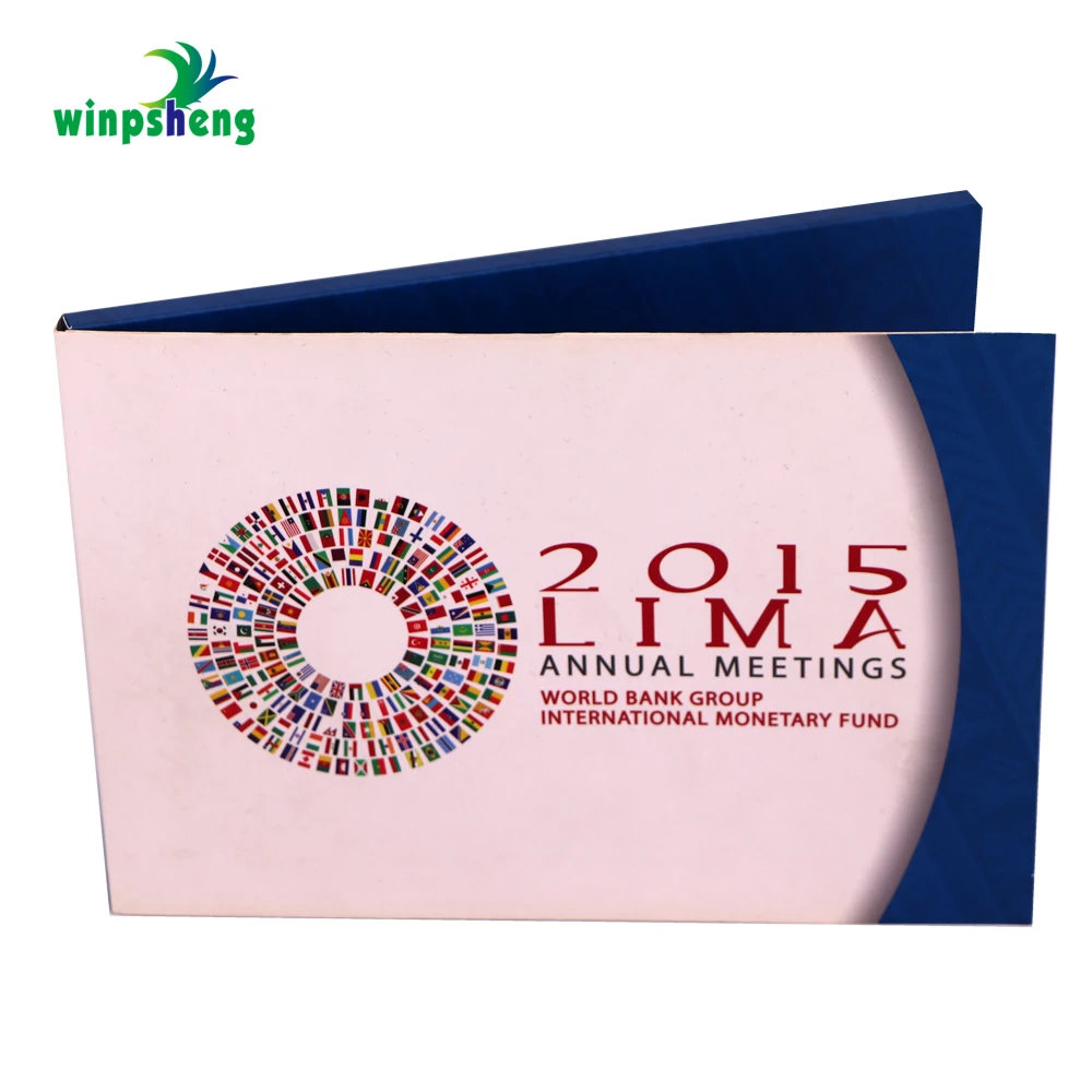 Customized LCD Screen Cardboard Business Video Brochure