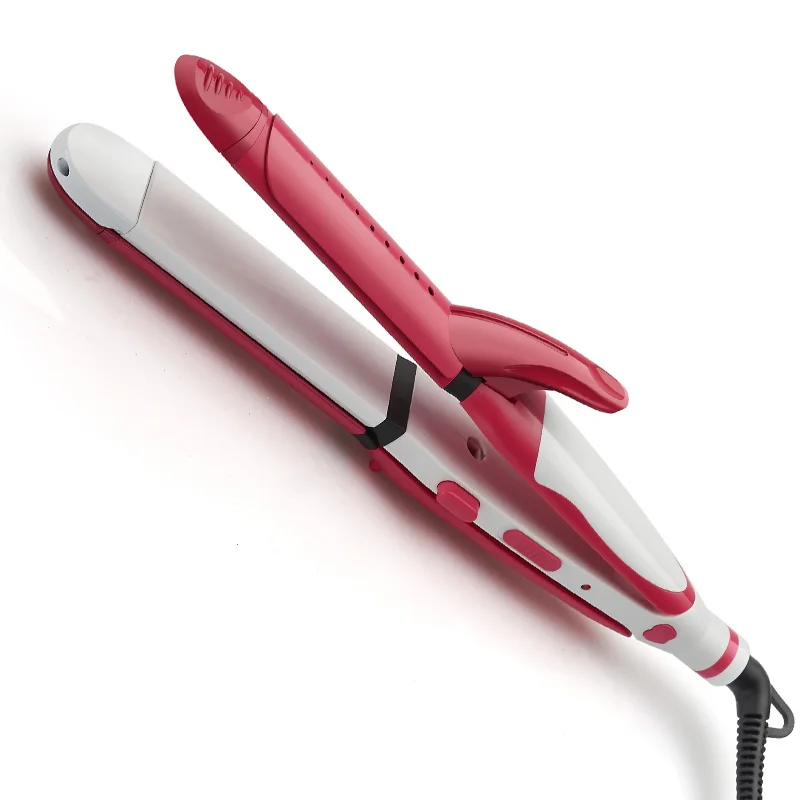 
Dual Voltage Adjustable Temperature Setting 3 in 1 Hair Straightener And Curling Iron 